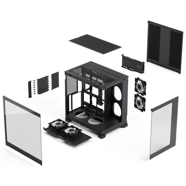 Fractal Pop 2 Vision/ Midi Tower/ Transpar./ Čierna 