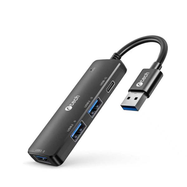HUB USB C-tech UHB-U3-AC, 3x USB-A/ 1x USB-C/ USB 3.0 