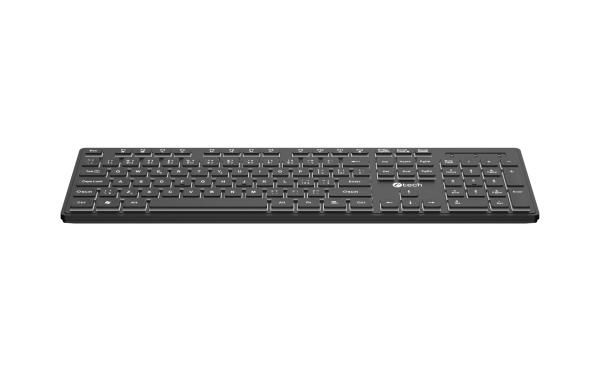 Klávesnica C-TECH KB-201-BL, nízkoprofilová,  