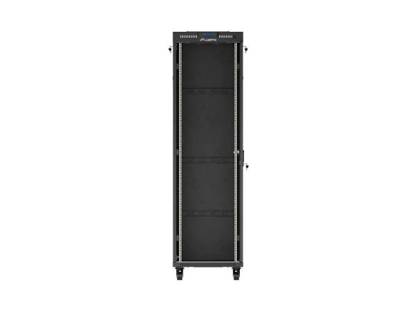 LANBERG 19" VOĽNE STOJÚCA RACKOVÁ SKRIŇA 42U/ 600X800 (FLAT PACK) S PRESKLENÝMI DVERAMI LCD ČIERNA 
