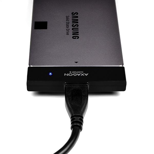 AXAGON ADSA-1S6, USB3.0 - SATA 6G UASP HDD/ SSD adaptér vč. 2.5" pouzdra 