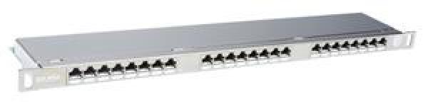 19" patch panel Solarix 24xRJ45 CAT6 STP s vyvazovací lištou 0, 5U SX24HD-6-STP-SL