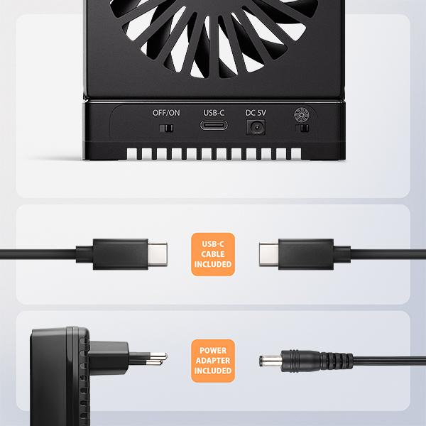 AXAGON ADSA-M2C22, USB-C 20Gbps dokovacia stanica pre 2× M.2 NVMe/ SATA SSD s funkciou klonovania 