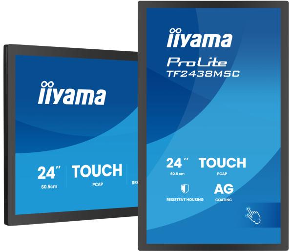 24" iiyama TF2438MSC-B2: PCAP, IPS, FHD, HDMI, DP 