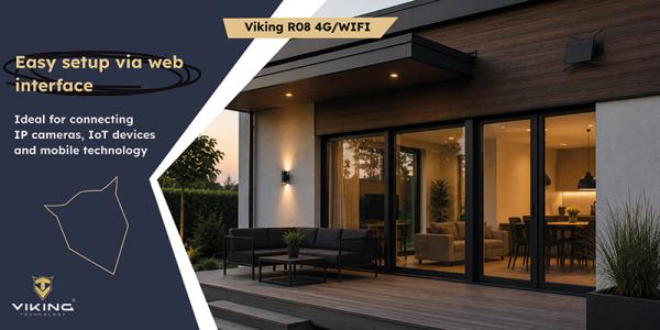 Solárny router Viking R08 4G/ WiFi/ solárne napájanie/ WiFi až pre 10 zariadení/ download - 15Mbps 
