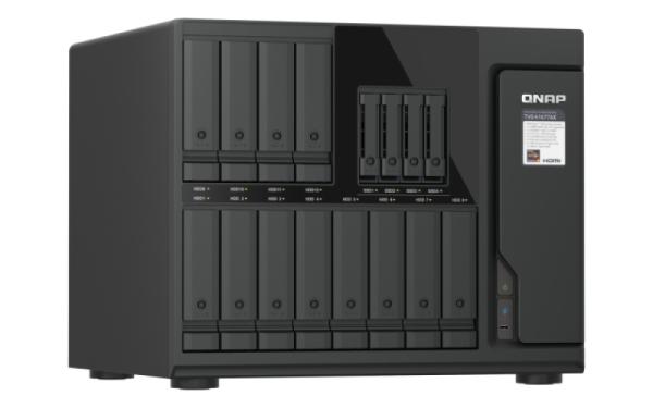 QNAP TVS-h1677AX-R5-16G (AMD Ryzen 5, ZFS, 16GB DDR5 RAM, 12x 3, 5" + 4x 2, 5", 2x 2, 5GbE, 2x 10GbE) 
