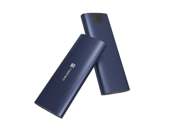 Externý box pre SSD Natec RHINO M.2 NVME LITE USB-C 3.2 GEN 2, hliníkové telo, STEEL NAVY 