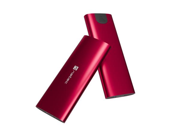 Externý box pre SSD Natec RHINO M.2 NVME LITE USB-C 3.2 GEN 2, hliníkové telo, RUBY RED 
