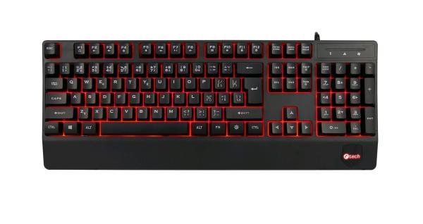 C-TECH KB-104BK/ Drôtová USB/ CZ- SK layout/ Čierna 