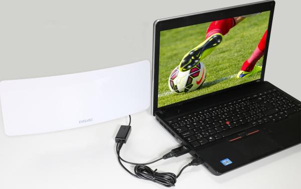 EVOLVEO Xany 1, 230/ 5V, aktívna izbová anténa DAB+/ DVB-T2, filter LTE, 4G, 5G 