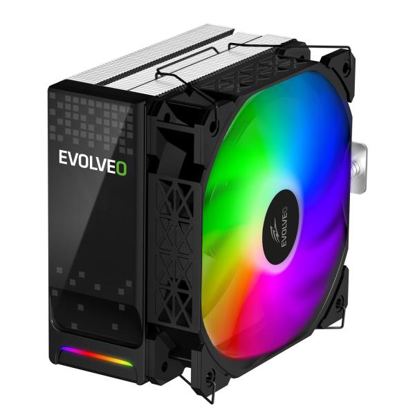 EVOLVEO QuietCool5, CPU chladič, 6x heatpipe, čierny 