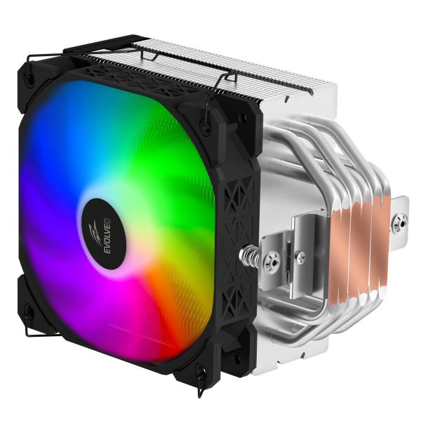 EVOLVEO QuietCool5, CPU chladič, 6x heatpipe, čierny 