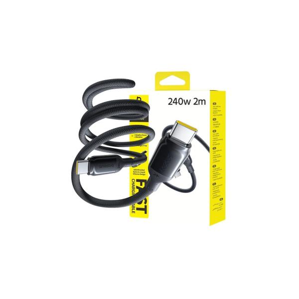 Baseus PicoGo Fast Charging Dátový Kábel USB-C - USB-C 240W 2m Cosmic Black 
