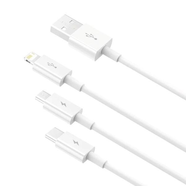 Baseus Superior Series Fast Charging Dátový Kábel USB-A - USB-C/ microUSB/ Lightning 3.5A 1m Stellar W 