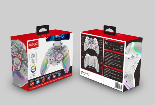 iPega 9666BH Bluetooth RGB Gamepad pre Android/ iOS/ PS3/ PS4/ PC/ N-Switch White 