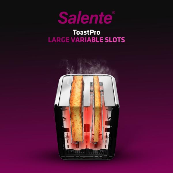 Salente ToastPro, hriankovač, nerez, čierny 