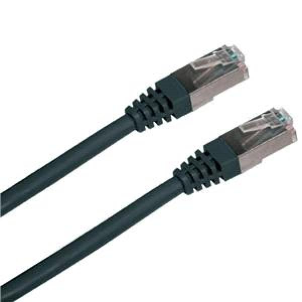 Patch cord FTP cat5e 0, 5M čierny