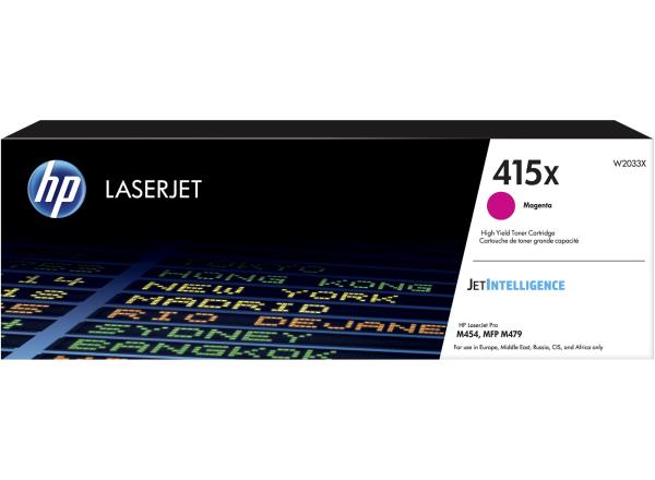 HP 415X Magenta LaserJet Toner Cartridge for M454, M479, 6 000 str.