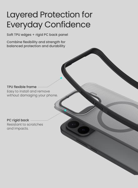 Nillkin Super Frosted PRO Magnetic Zadný Kryt pre Xiaomi 17T Pro Transparent Black 