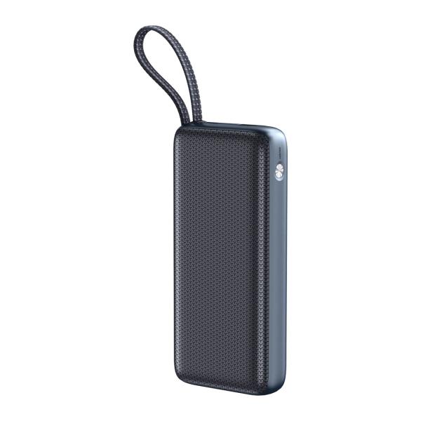 Sandberg All-in1 Powerbank 20000 mAh PD 67W, powerbanka s integrovaným USB-C káblom, čierna 