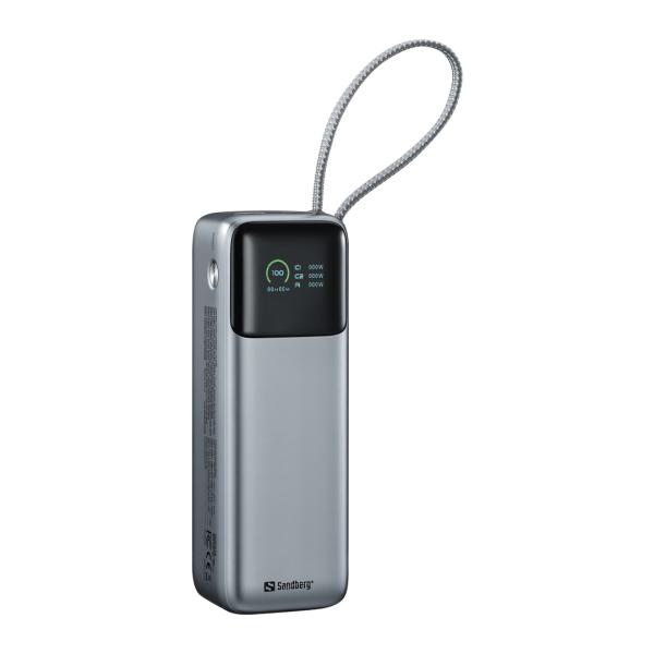 Sandberg All-in1 Powerbank 27000 mAh PD 240W, powerbanka s USB-C káblom, čierna 