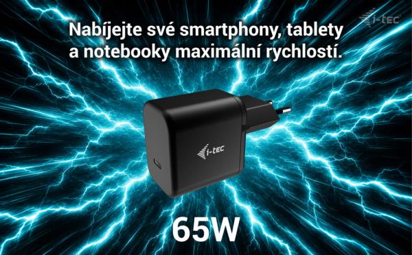i-tec 65W USB-C Power Delivery GaN Charger 