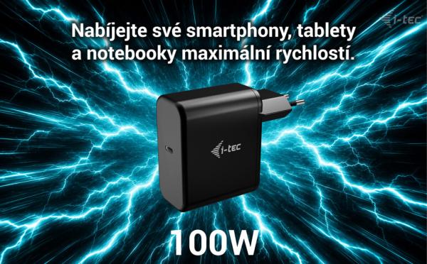 i-tec 100W USB-C Power Delivery GaN Charger 