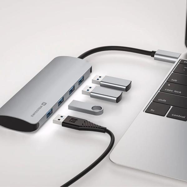 SW USB-C HUB 4-IN-1 (4x USB 3.0) - HLINÍK 