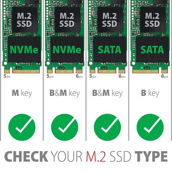 AXAGON PCEM2-D, PCIe x4 - M.2 NVMe M-key + SATA B-key slot adaptér, vr. LP 