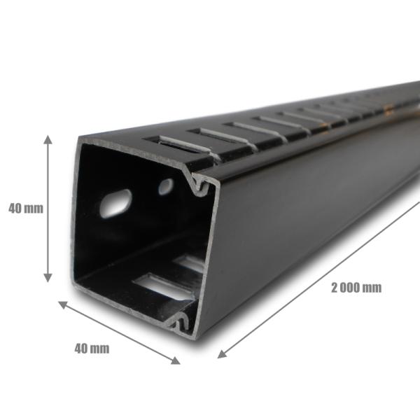 CABLE MANAGER 1U 40x40 (2M) BLACK 
