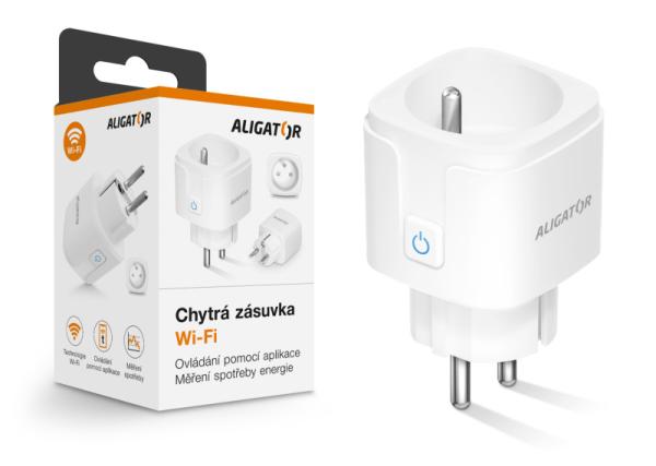 Múdra zásuvka ALIGATOR Wi-Fi s meraním spotreby 