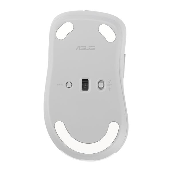 ASUS Wireless Mouse MD102/ Kancelárska/ Optická/ Pre pravákov/ 1 600 DPI/ USB+BT/ Biela 