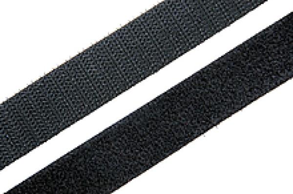 Oboustranný suchý zip Solarix, šířka 10mm, 25m, černý 