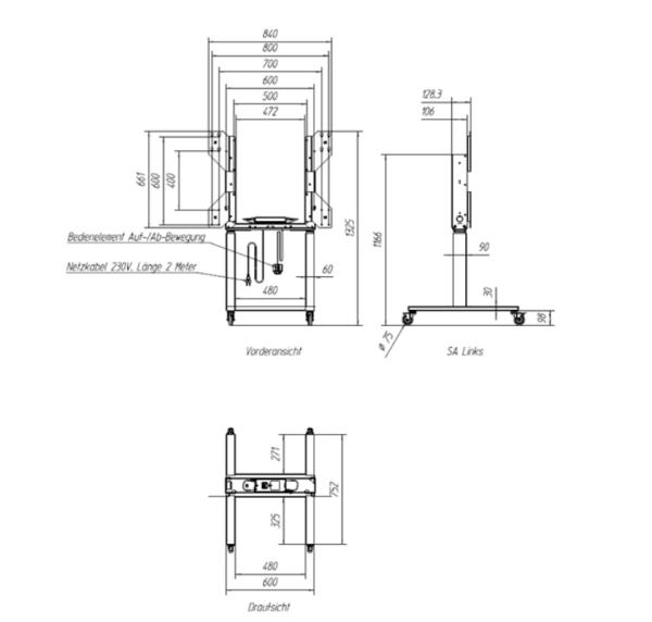 Mobilný stojan MEBIKON eQ Lift Next Mobil Compact 38mm/ s 