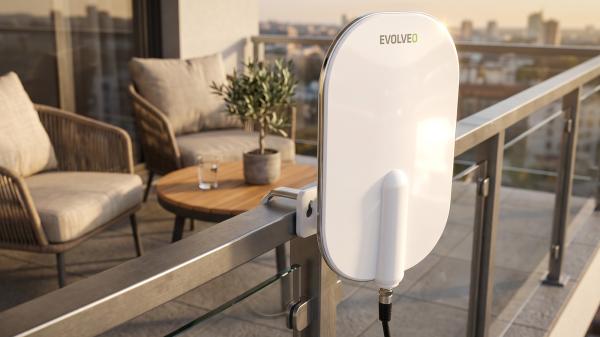 EVOLVEO HDO 2, aktívna vonkajšia DVB-T2 anténa, filter LTE/ 4G/ 5G 