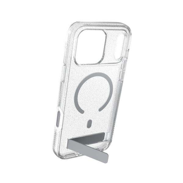 Case Milan Snap with Kickstand pre Apple iPhone 18 Pro Max / 17 Pro Max - Glitter Silver 