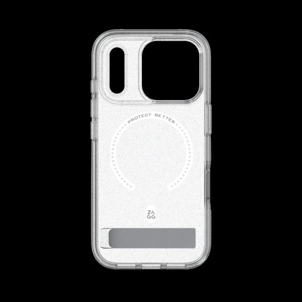 Case Milan Snap with Kickstand pre Apple iPhone 18 Pro Max / 17 Pro Max - Glitter Silver 