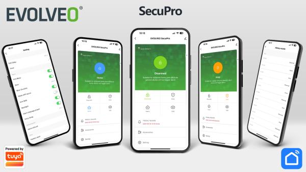 EVOLVEO SecuPro2, šikovný bezdrôtový GSM&Wi-Fi zabezpečovací systém 