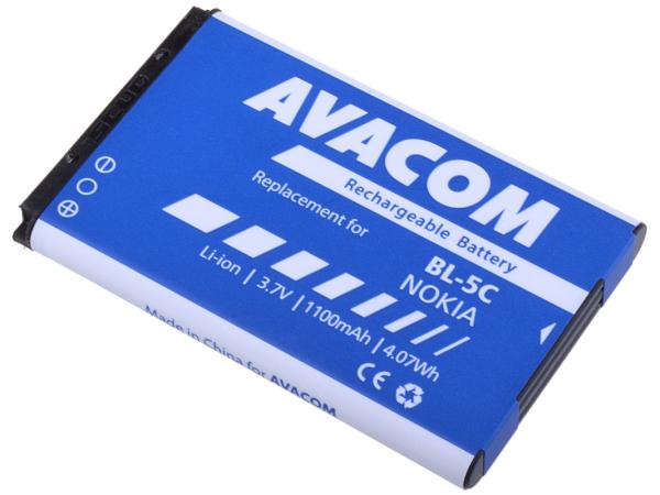 Baterie AVACOM GSNO-BL5C-S1100A do mobilu Nokia 6230, N70, Li-Ion 3, 7V 1100mAh (náhrada BL-5C)