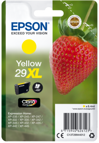 Epson Singlepack Yellow 29XL Claria Home Ink