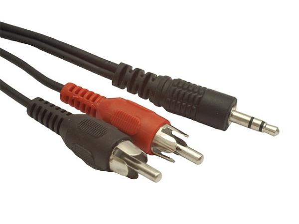 GEMBIRD kábel minijack 3.5mm - 2x RCA M/ M 2, 5m