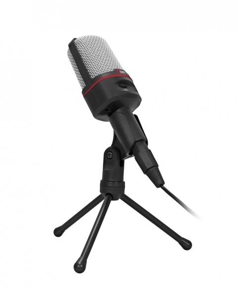 Stolní mikrofon C-TECH MIC-02, 3, 5" stereo jack, 2.5m