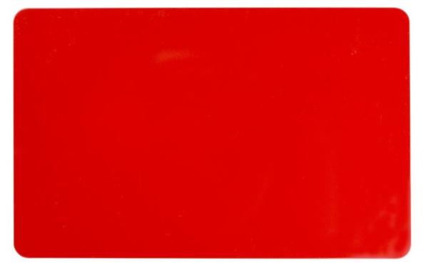 COLOR PVC CARD - RED, 30 MIL (500 CARDS)