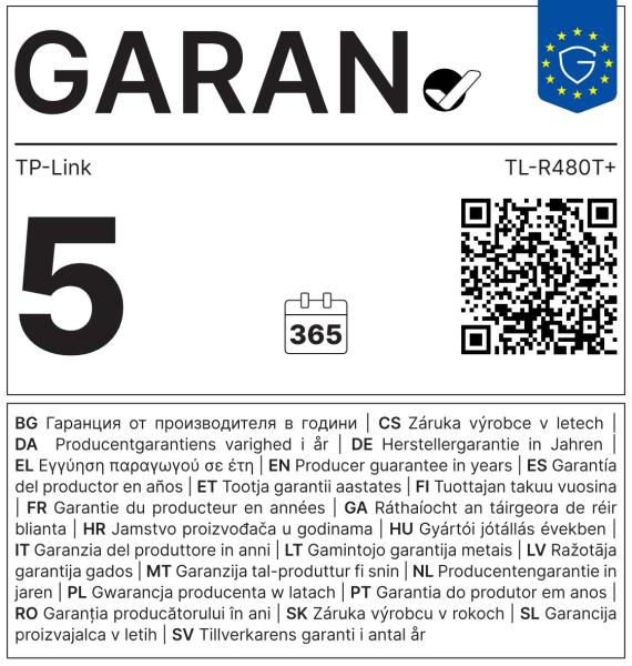 TP-Link TL-R480T+ Širokopásmový router s rozdeľovaním záťaže, Multi-WAN 