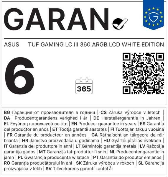 ASUS TUF GAMING LC III 360 ARGB LCD WHT 