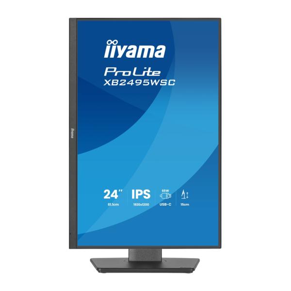 24" iiyama XB2495WSC-B1: IPS, WXGA, USB-C, HAS 