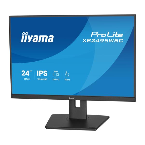 24" iiyama XB2495WSC-B1: IPS, WXGA, USB-C, HAS 
