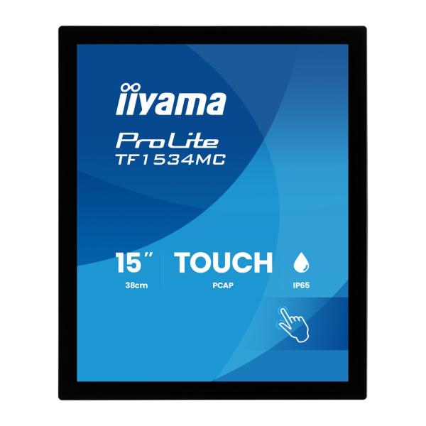 15" iiyama TF1534MC-B8X: TN, XGA, 10P, IP65 