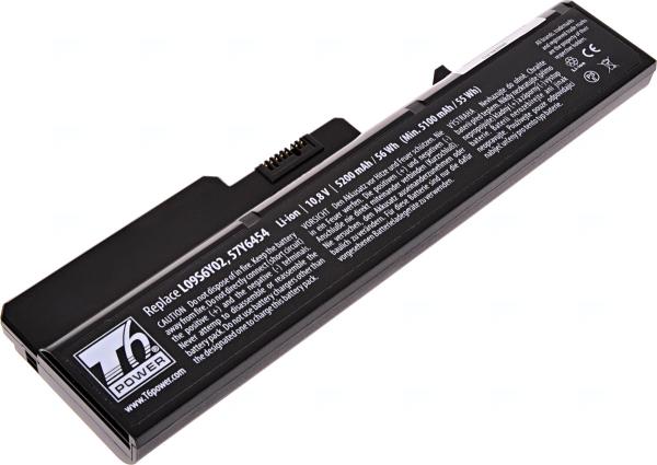 Batéria T6 Power pre Lenovo IdeaPad G460, G465, G470, G475, G560, G565, G570, 5200mAh, 58Wh, 6cell 