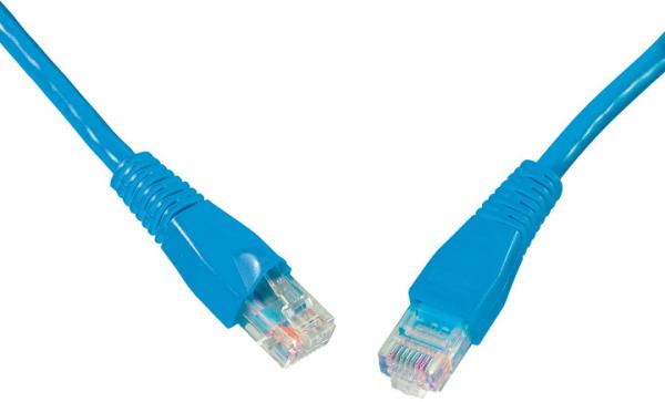 SOLARIX patch kábel CAT5E UTP PVC 0, 5m modrý snag-proof